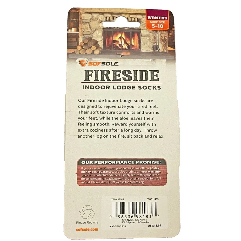Sof Sole Women's Fireside Cozy Lodge Socks Size 5-10 Aloe Infused - New